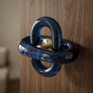 Royal Blue <b>Epoxy</b> <b>Resin</b> link chain Sculpture Artistic Round Chain Link Decorative Ornament Artizon Studio - Product Image 6