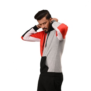 Venta al por mayor hombres Casual Colorblock Sudadera con capucha moda Streetwear pulóver logotipo personalizado Sudadera con capucha OEM ODM suministro a granel - Product Image 2