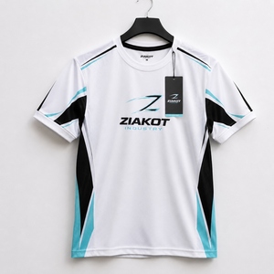 เสื้อยืด ZIAKOT รุ่นใหม่ ออกแบบใหม่สำหรับผู้ชาย สีเทา-แดง-ขาว สำหรับออกกำลังกาย - Product Image 3