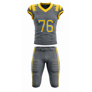 Service de conception personnalisée gratuit pour maillots de football américain en mesh, t-shirts pour supporters, ensemble de maillots de football américain à col en V - Product Image 4