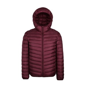 Men's Ultra-<b>Light</b> Canvas Hooded Puffer <b>Jacket</b> Stand Collar Windproof Coat Olive Green for Winter High Street Style Front Logo - Product Image 4