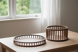 Solid wood <b>basket</b> bamboo wood <b>basket</b> wicker wood <b>basket</b> carved wooden <b>basket</b> handcrafted wood <b>basket</b> eco friendly wooden <b>basket</b> - Product Image 6