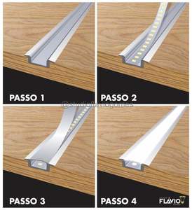 Profilé LED Série 6000 en Aluminium CNW Group, Service de Découpe, Dimmable, Garantie 5 Ans, Blanc Neutre 4100K, Revêtement Poudré, 70 - Product Image 3