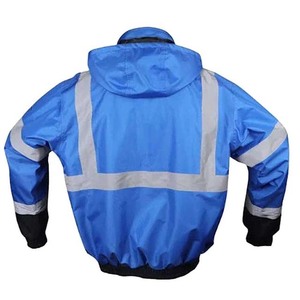 Chaqueta de Seguridad de Alta Visibilidad ANSI Clase 1 EN ISO Clase 1 con LED Intermitente Reflectante de Dos Tonos Naranja y Verde Neón para Trabajadores de Carreteras - Product Image 2