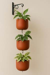 Support en fer noir avec revêtement en poudre et pot plaqué or, jardinières décoratives, pot à fleurs pour plantes d'intérieur et d'extérieur, Linea Exports - Product Image 5