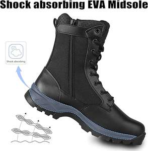 Bottes tactiques durables pour hommes – Confortables, légères, respirantes, avec fermeture éclair latérale, pour l'extérieur et le travail - Product Image 4