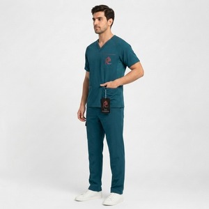 Comfortable medical scrub suit features breathable fabric modern fit and practical design for <b>doctors</b> nurses and healthcare staf - Product Image 3