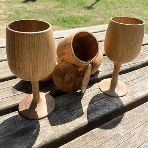 Taza de Cerveza y Café de Madera Artesanal – Vaso Reutilizable de Madera Natural para Bar, Cafetería y Cocina - Product Image 1