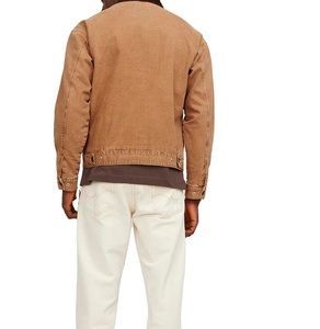 Chaqueta de trabajador de lona pesada con logotipo personalizado OEM con chaqueta de trabajador vintage Chaqueta de lona para hombre - Product Image 4
