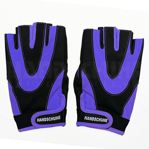 Guantes de Gimnasio de Medio Dedo, Material PU Resistente, Correa de Muñeca Ajustable, Agarre para Levantamiento de Pesas, Unisex, para Fisicoculturismo - Product Image 1