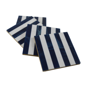 Classic Stone Two Strip Colored <b>Coaster</b> Top Quality Table Top Home Restaurant Wedding Party Available at Cheapest Price - Product Image 1