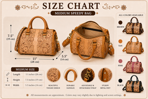 Elegante Bolso de Hombro de Cuero Genuino de Vaca, Hecho a Mano, Estilo Western con Diseño Floral, OEM ODM - Product Image 2