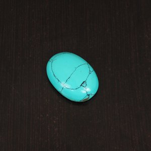 Pierre précieuse synthétique verte turquoise, cabochon ovale, 36 carats, 29x21mm, pierre lâche personnalisable pour la fabrication de bijoux - Product Image 4
