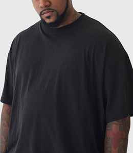 OEM/ODM Oversized Men's T-shirts Custom Digital Printing Logo Hip Hop Luxury 180gsm Heavyweight 100% Cotton - Product Image 5