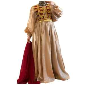 Vestido Afgano Kuchi en Oferta, Vestido Étnico Afgano Hecho a Mano, Vestido Tradicional de la Cultura Afgana para Mujer, Vestidos de Novia Afganos al por Mayor - Product Image 1