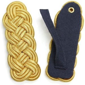 New Wallow Embroidery Works Custom <b>Braided</b> Mylar Shoulder Boards Adjustable Epaulettes for Personal Defense Uniform - Product Image 5