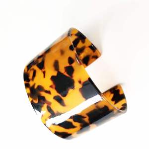 Bracelet en acétate acrylique tendance Jachon pour femmes, motif léopard, bracelet ouvert pour femmes et filles, artisanat en résine - Product Image 2