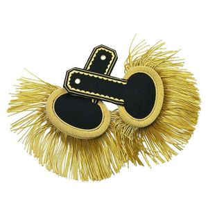 Epaulettes al por mayor para uniforme de servicio general, con franjas de hilo dorado y bordes, hechas a mano por Hamza Badges - Product Image 3