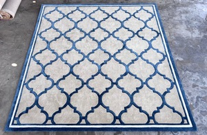 Alfombras Acogedoras de Lana/Seda de Pelo Largo Hechas a Mano para Salas de Estar y Comedores Modernos - Product Image 2