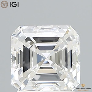 Diamant de laboratoire CVD certifié IGI, pureté VS1, couleur E, 2,00 carats, taille Asscher, pour la création de la bague Forever. - Product Image 1