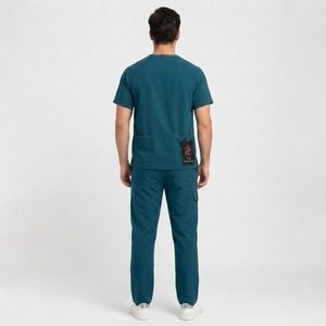 Comfortable medical scrub suit features breathable fabric modern fit and practical design for <b>doctors</b> nurses and healthcare staf - Product Image 2
