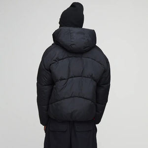 Blouson Bomber Homme Hiver Décontracté Personnalisé 100% Haute Qualité Chaud OEM Vente en Gros Col Montant Logo Avant Imperméable à Capuche - Product Image 3