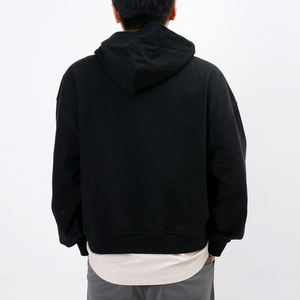 Unisex Winter Oversized Knitted <b>Fabric</b> Breathable 360g ODM Custom Screen Hoodie with <b>Sequin</b> Embroidery Own Logo for Men - Product Image 5