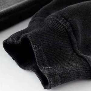 <b>Top</b> Selling Winter Men's Acid Washed <b>Distressed</b> Hoodies Long Sleeve 100% Cotton Embroidered OEM Wholesale - Product Image 4