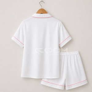 Cosh International Alpha Kapa Embroidered Sorority Women Satin <b>Silk</b> Pajama Sleepwear Embroidery Ladies Women Polyester <b>Silk</b> Set - Product Image 4