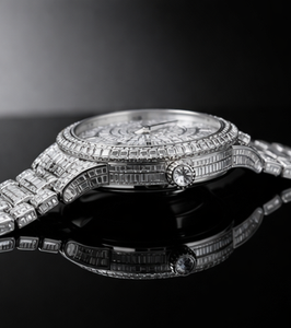 Reloj de Lujo con Diamantes, Acero Inoxidable, Cuarzo, para Hombre, Esfera de Cristal, Estilo Ejecutivo, Hip Hop, Regalo, Estilo Premium - Product Image 4