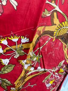 Bata de Baño de Algodón Indio Hecha a Mano para Mujer, Kimono Elegante con Estampado Floral, Cuello en V, Larga, Ligera, de Secado Rápido, Ropa de Dormir Cómoda - Product Image 5