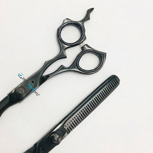 Ciseaux de coiffure professionnels en acier inoxydable japonais Black Plasma, lame tranchante - Product Image 4
