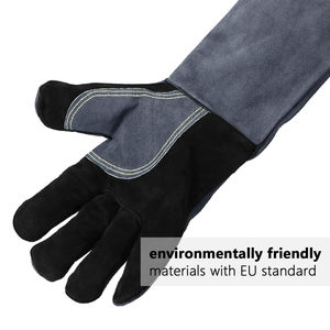 Gants de soudage en cuir de vachette pleine fleur certifiés CE, résistants à la chaleur, pour la sécurité industrielle et la protection des mains - Product Image 6