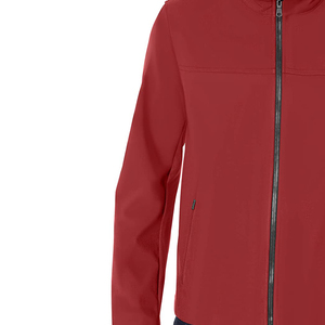 <b>Mens</b> Solid Red Softshell Jacket Lightweight Zip Up Windbreaker Outdoor Casual Coat Comfortable Spring Fall Daily Wear Outerwear - Product Image 4