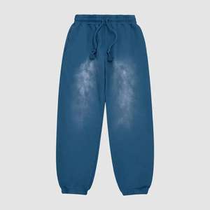 Pantalon évasé personnalisé pour homme 100% coton éponge, ourlet brut, délavé soleil, effet délavé à l'acide - Product Image 5