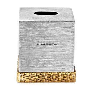 Advantageous Designer <b>Black</b> Color Shiny Golden Polished <b>Bathroom</b> Ware <b>Accessory</b> Square Shape Tissue Paper Holder - Product Image 5