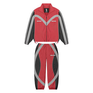 ชุดวอร์มแฟชั่นสีแดงสไตล์สตรีทแวร์สำหรับผู้ชายช่วงฤดูใบไม้ร่วง |   เสื้อกันลมผ้าฟลีซโพลีเอสเตอร์ 100% ระบายอากาศได้ดี ลายพิมพ์ 3 มิติ | - Product Image 3