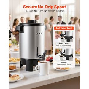Macchina da Caffè Automatica Commerciale da 30 Tazze (152oz) a Preparazione Rapida, Dispenser di Bevande Calde con Rubinetto Anti-Goccia, 1090W per Servizio Tè - Product Image 5