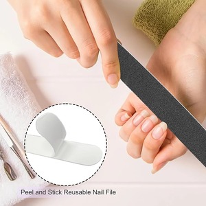 BAFA SURGICAL INSTRUMENTS Lima de uñas Emery de doble cara con base metálica, recta, negra, 9 cm, grano 100, para cuidado profesional de uñas - Product Image 4