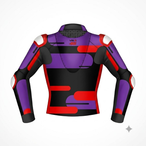 Chaqueta de Cuero Perforada para Motociclismo Franco Morbidelli MotoCP, Hecha a Medida con Piel de Vacuno/Canguro, Protección CE - Product Image 1
