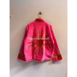 Handmade <b>Velvet</b> <b>Jacket</b> Coat Uzbek Embroidery <b>Jacket</b> With Inside Cotton Lining Unisex Overcoat - Product Image 2
