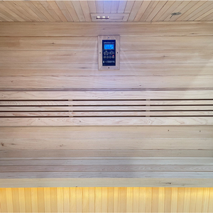 Sauna in Cedro Rosso Occidentale Personalizzabile per 4 Persone con Stufa Havia, Sauna in <span class=keywords><strong>Legno</strong></span> per Interni ODM - Product Image 5
