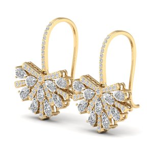 REYES Pendientes de Lujo de Plata de Ley 925 con Moissanita y Oro Amarillo de 14K/18K para Mujer, Joyería Fina - Product Image 3