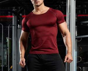 Camisetas de Gimnasio Transpirables para Hombre, Talla Personalizada, Material Ecológico de Secado Rápido, Spandex/Poliéster, Nuevo Stock - Product Image 5