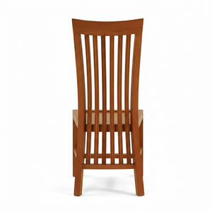 Chaise de salle à manger Balero en teck naturel minimaliste et contemporaine, dossier incurvé ergonomique de haute qualité, écologique, luxe - Product Image 3