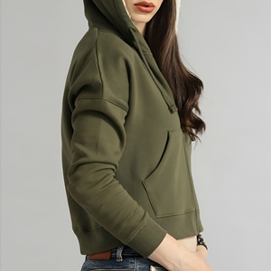 Customized Design Unique Color Women <b>Crop</b> <b>Top</b> Hoodie Street Wear Quick Dry Women <b>Crop</b> <b>Top</b> <b>Hoodies</b> - Product Image 2