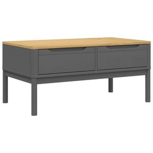 Tavolino da Caffè in Legno di Pino Massiccio Grigio 39 X 21.9 X 17.7 Pollici Design Elegante per Arredamento Casa - Product Image 2