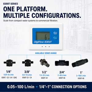 Débitmètre d'eau numérique SAVANT DigiFlow 8300T-22, filetage 3/8"BSP, écran LCD, précision +/-10%, 0,8-15L/min, OEM personnalisable, ABS - Product Image 4