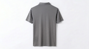 เสื้อโปโลผู้ชายผ้าถักเนื้อนุ่ม แขนสั้น สีพื้น สวมใส่สบาย ทรงปกติ แฟชั่นลำลองสำหรับทุกวัน - Product Image 3
