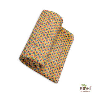 100% อินเดียผ้าฝ้ายแท้พิมพ์ลายดอกไม้สีเหลืองต้นสนสีเขียวชมพูสำหรับผู้หญิงงานฝีมือกระเป๋ากลางแจ้ง - Product Image 4